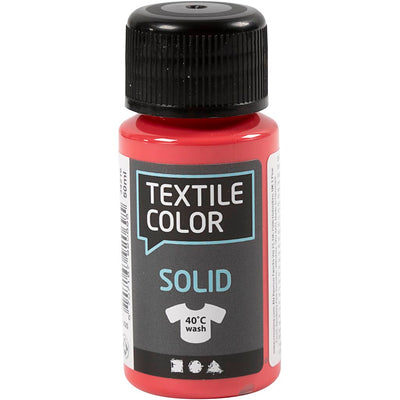 Creativ Company Textil Color: pintura textil que cubre rojo, 50 ml