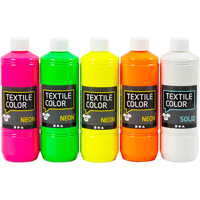 Creative Company Textile Color Semi-Copering Textile Paint, 5x500ml