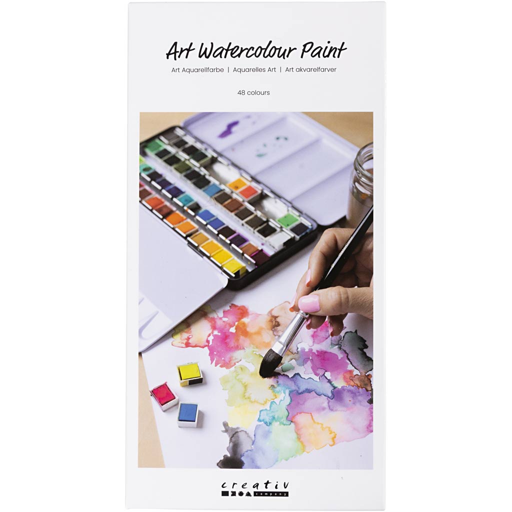 Creotime art aquarelverf standaardkleuren - 48 kleuren