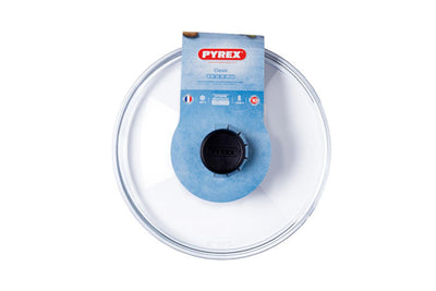 Coperchio in vetro Pyrex con bottone in vetro da 26 cm