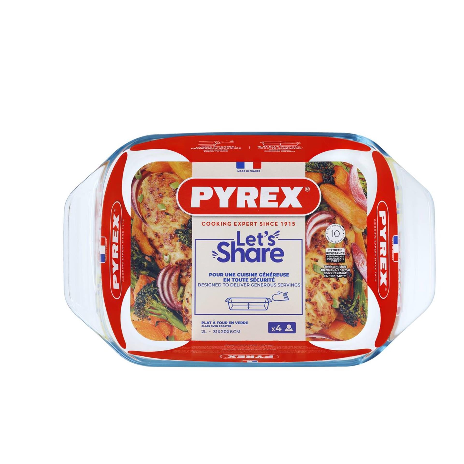 Pyrex ovenschaal 30x21cm 2,1l glas