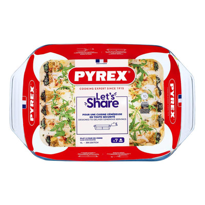 Pirofila Pyrex 39x25cm vetro 3,8l