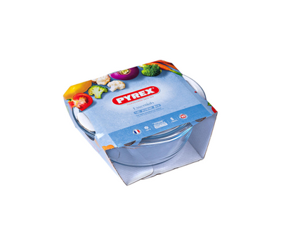 Pirofila rotonda Pyrex con coperchio 1,4 lt