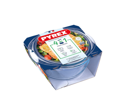 Pyrex para hornear con tapa 1.6L y 0.5L