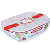 Ciotola in Pyrex con coperchio 2,5 l 28x20x8 cm