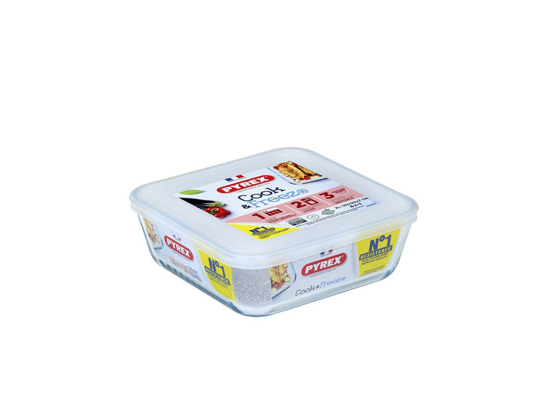 Cuenco Pyrex con tapa 2l 20x22cm