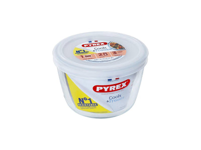 Pyrex schaal met kunststof deksel 0,6l