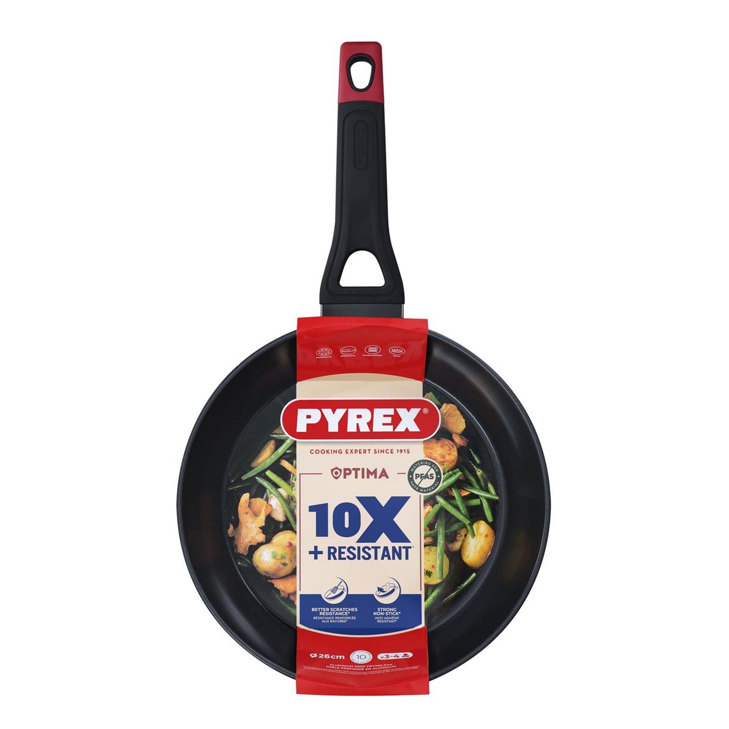Sartén honda Pyrex optima+ ø26cm