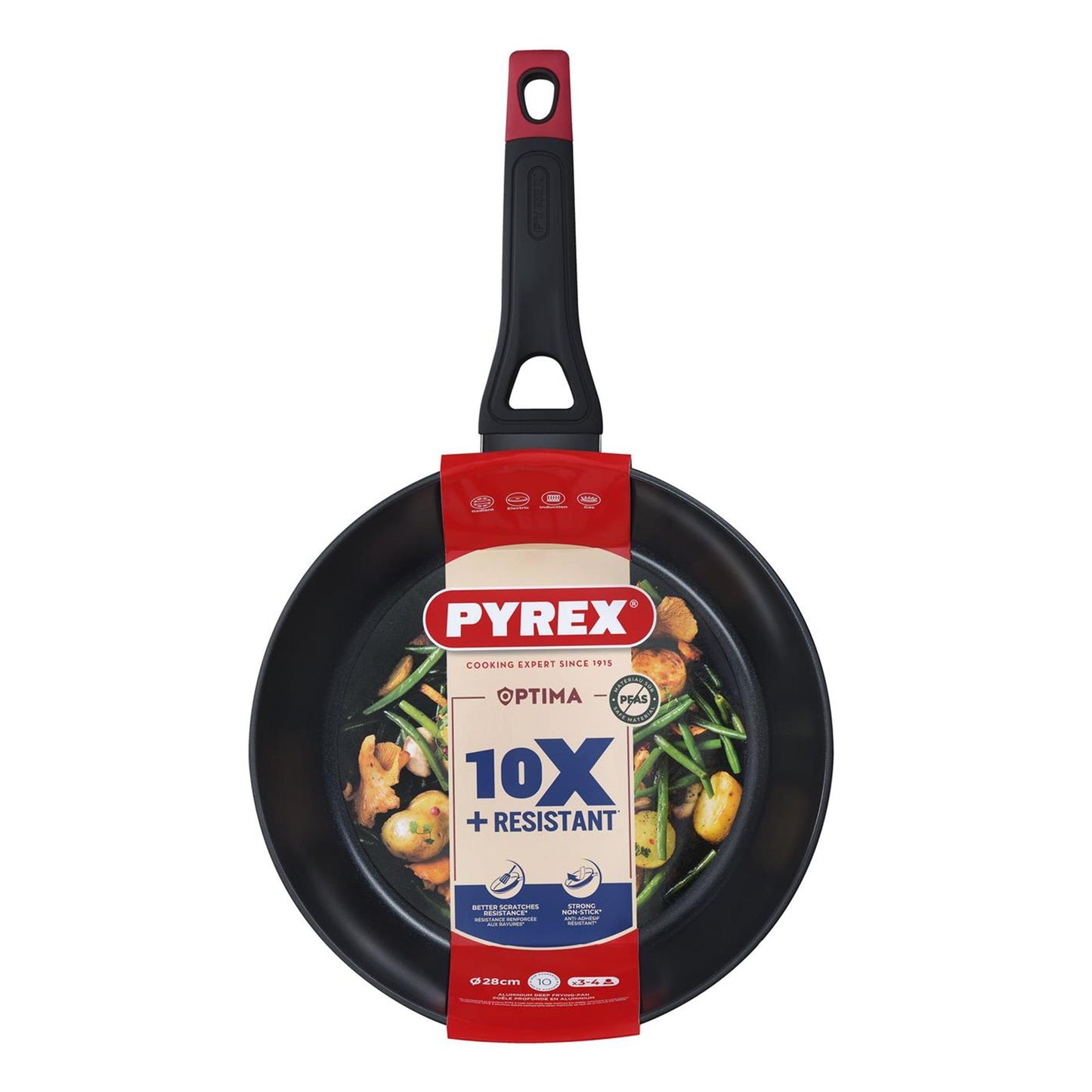 Sartén honda Pyrex optima+ ø28cm