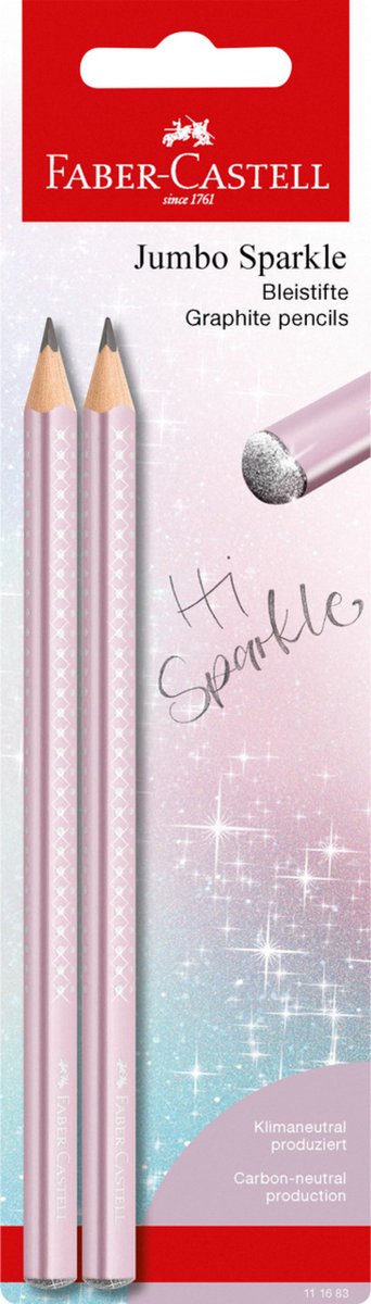 Set matite Faber-castell - jumbo sparkle cosmic - 2 pezzi in blister - fc-111683