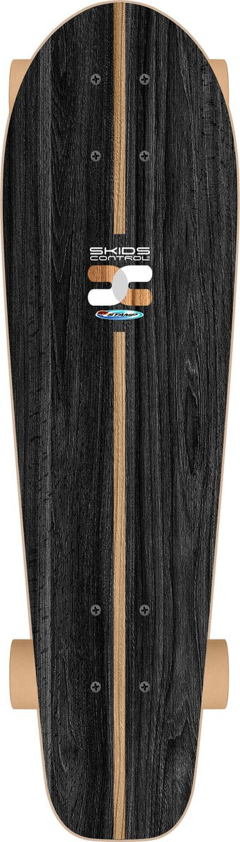 Control de derrapes - Monopatín Oxygen Cruiser 70 x 20 cm negro beige