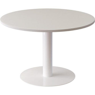 Ronde tafel paperflow easyoffice melamine, staal wit