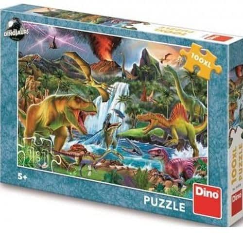 Puzzle che combattono dinosauri 100 xl pezzi