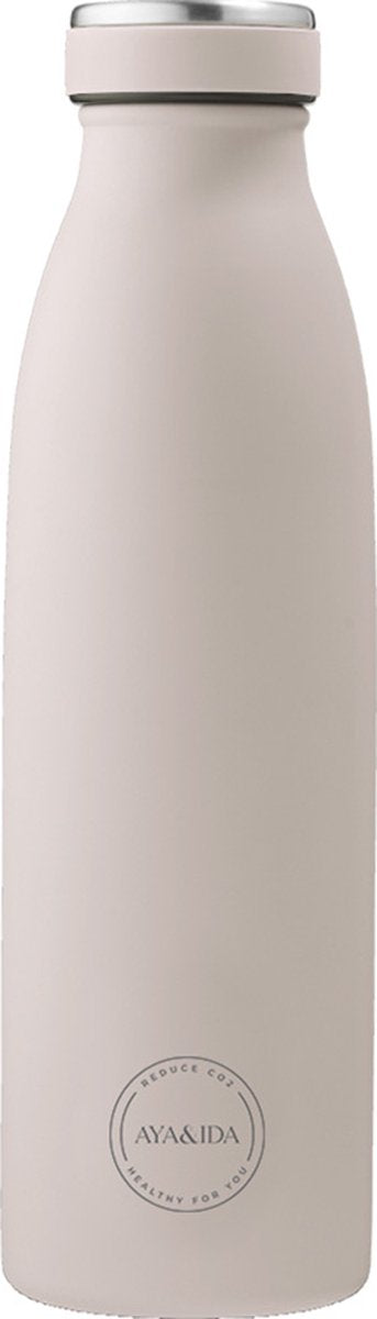 Aya ida - botella para beber - termo - botella de agua - 500 ml - rosa suave