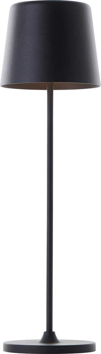 Lampada da tavolo Brilliant kaami ricaricabile - da esterno - led 2w 3000k - 3 stepdim - ip44 - nera