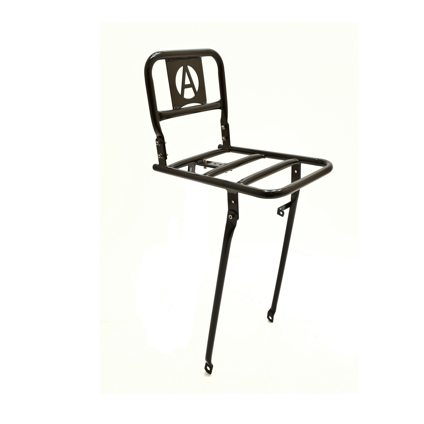 Transport voordrager 28'' Avalon 30x21cm staal met kroonbout montage. Zwart