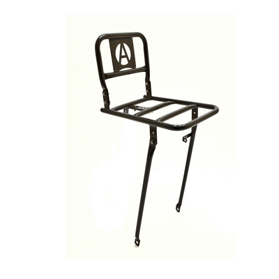 Transport voordrager 28'' Avalon 30x21cm staal met kroonbout montage. Zwart