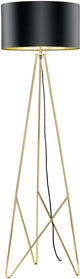Eglo design camporale - vloerlamp - 1 lichts - messing - zwart, goud