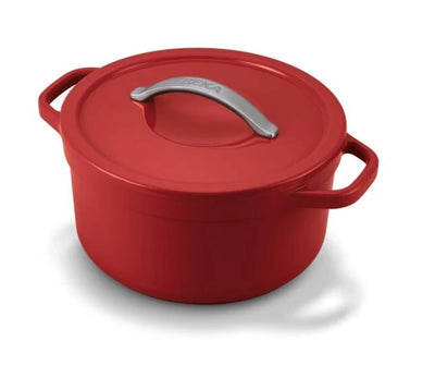 Olla Beka plume 24cm aluminio rojo con revestimiento cerámico antiadherente