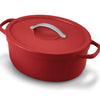 Beka plume ovaal kookpot 31cm rood aluminium met keramische anti-aanbaklaag