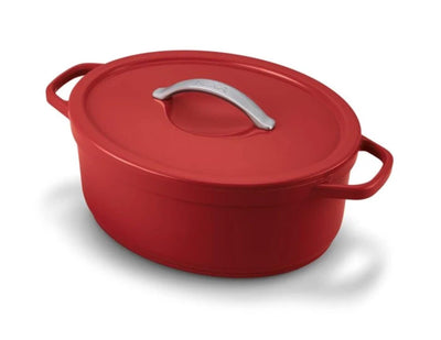 Olla Beka plume ovalada 31cm aluminio rojo con revestimiento cerámico antiadherente