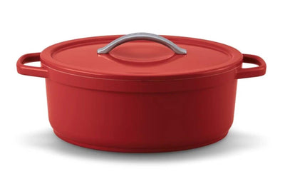 Olla Beka plume ovalada 31cm aluminio rojo con revestimiento cerámico antiadherente