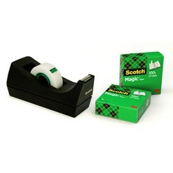Dispenser nastro c38 + scotch magic tape 19mmx33m 3 rotoli