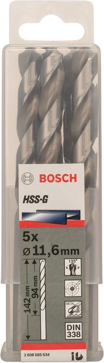 Bosch st. line 11.6 mm hss-g 135 (5pack)