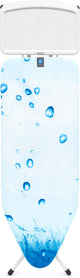 Brabantia strijkplank c - voor stoomgenerator - 124 x 45 cm - ice water