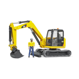 Bruder Cat Mini Excavator con trabajador