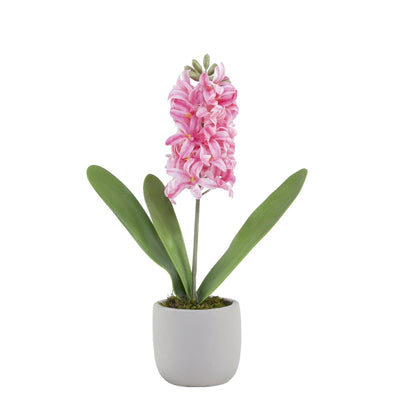 Mansion atmosphere artificial flower hyacinth pink in pot 15xh41cm