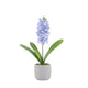 Mansión atmósfera flor artificial jacinto azul en maceta 15xh41cm