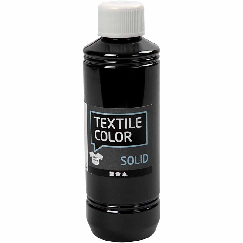 Cubriendo pintura textil - negro, 250 ml