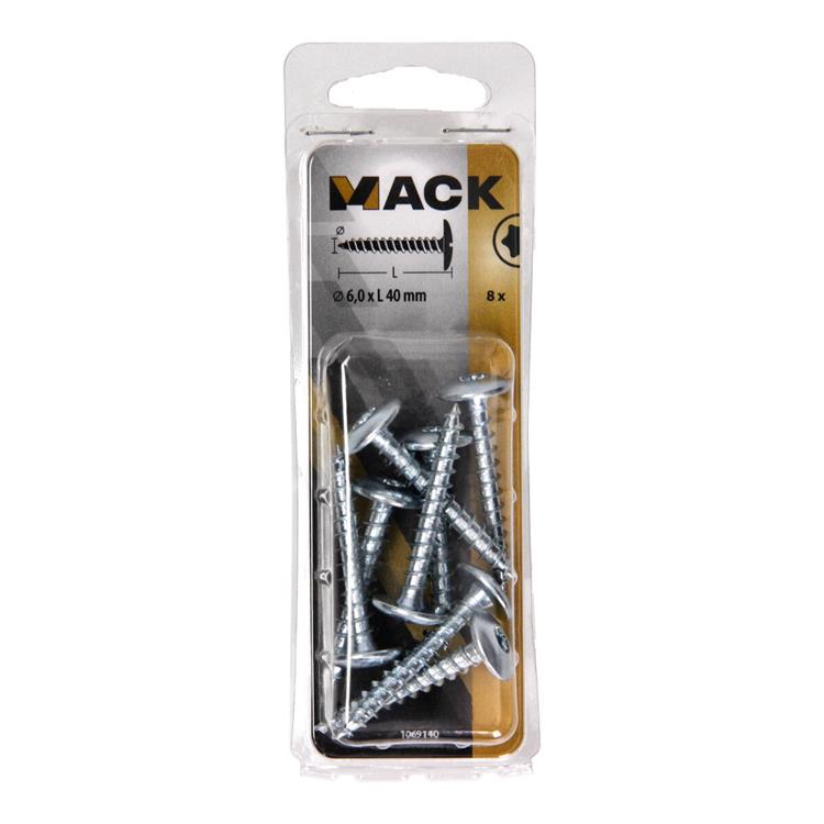 Mack 1069140 - vite per boccaporto blu zincata 6,0 x 40 mm 8 pz | 5 pezzi