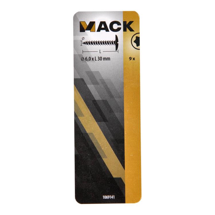 Mack 1069141 - vite per boccaporto blu zincata 6,0 x 30 mm 9 pz | 5 pezzi