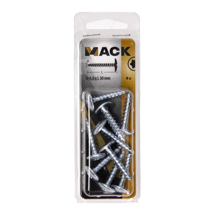 Mack 1069141 - vite per boccaporto blu zincata 6,0 x 30 mm 9 pz | 5 pezzi