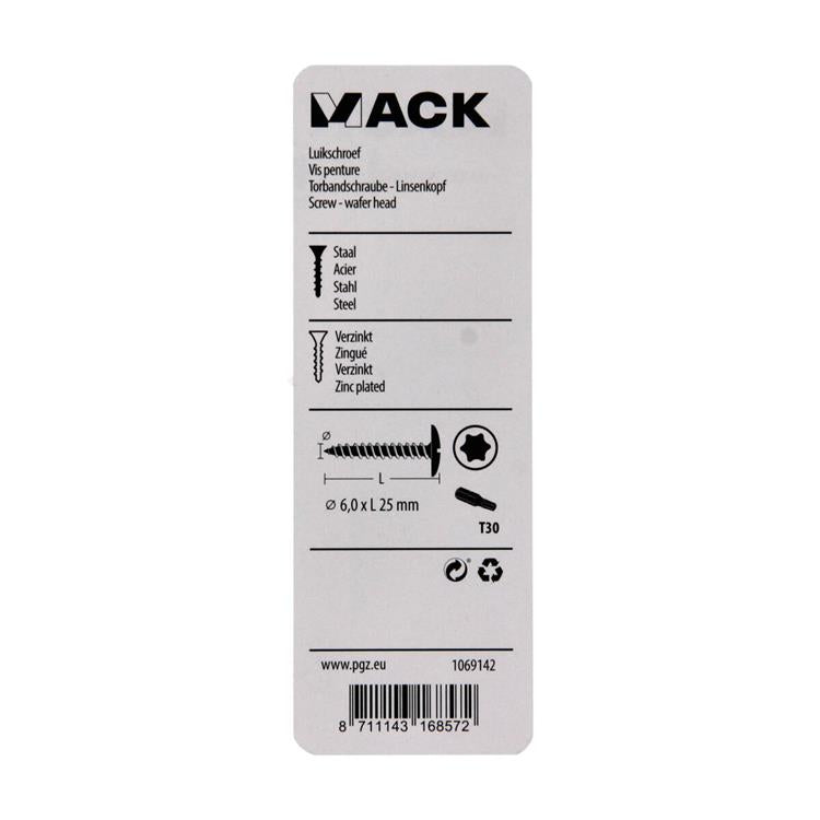 Mack 1069142 - vite per boccaporto blu zincata 6,0 x 25 mm 10 pz | 5 pezzi