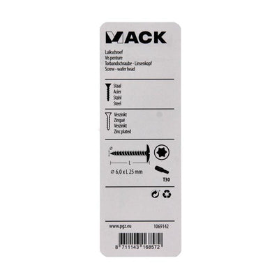 Mack 1069142 - vite per boccaporto blu zincata 6,0 x 25 mm 10 pz | 5 pezzi