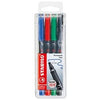 Stabilo ohpen fine permanent marker in case - 4 pcs.
