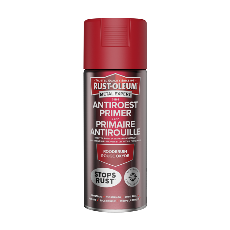 Rust-oleum 1071315 - Imprimación antioxidante 3 en 1 -400mlmarrón rojo | 1 pieza