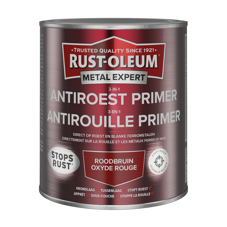 Rust-oleum 1071316 - Imprimación antioxidante 3 en 1 -750mlmarrón rojo | 1 pieza