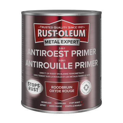 Rust-oleum 1071316 - Primer antiruggine 3 in 1 -750 mlmarrone rosso | 1 pz