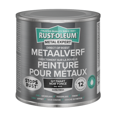 Rust-oleum 1071326 - metal paint-hg - ral9005 -250mldirect on rust | 1 pc