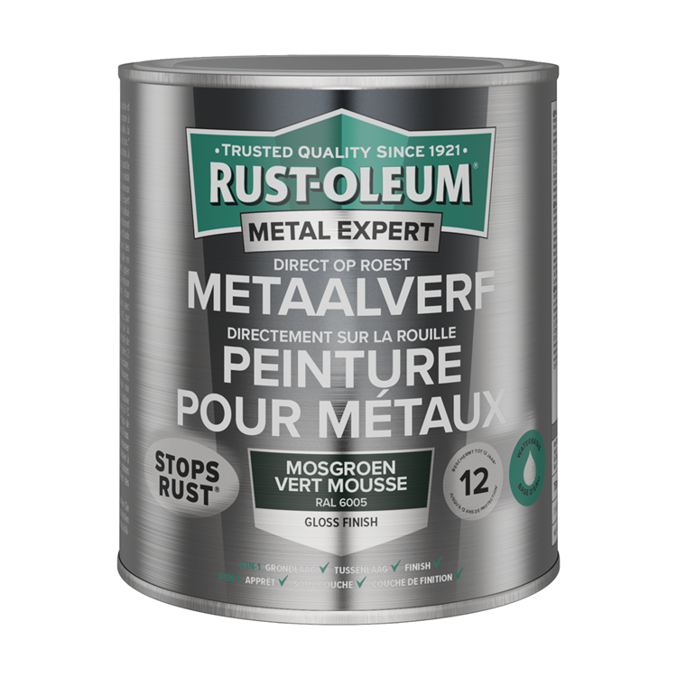 Rust-oleum 1071320 - pintura metal-hg - ral6005 -750mldirecto sobre el óxido | 1 pieza