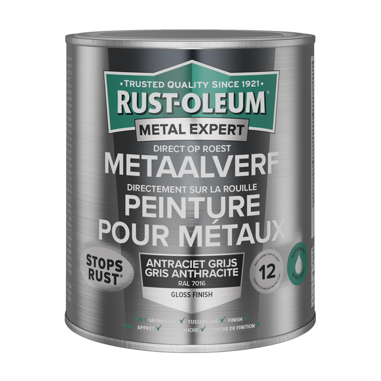 Rust-oleum 1071323 - pintura metal-hg - ral7016 -750mldirecto sobre el óxido | 1 pieza