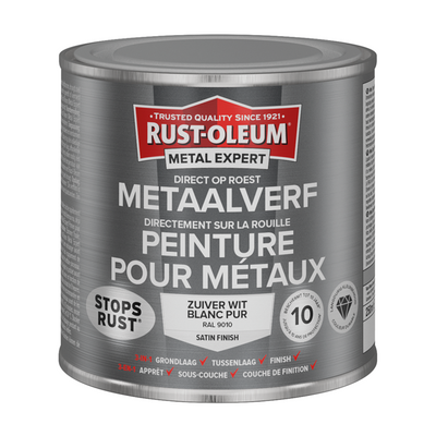 Rust-oleum 1071328 - metal paint -zg -ral9010 -250mldirect on rust | 1 pc