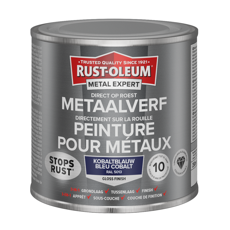 Rust-oleum 1071405 - pintura metal-hg -ral5013 - 250m directamente sobre el óxido | 1 pieza