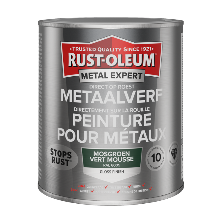Rust-oleum 1071408 - pintura metal-hg-ral6005 -750ml directamente sobre el óxido | 1 pieza