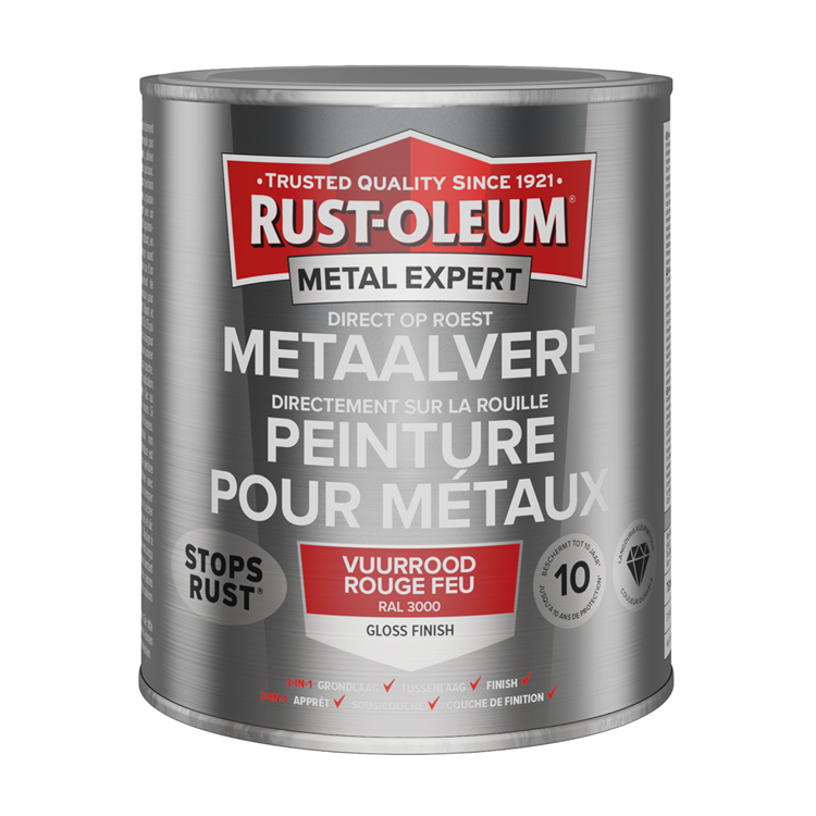 Rust-oleum 1071409 - pintura puerta garaje ral3000- 750m metal expert | 1 pieza