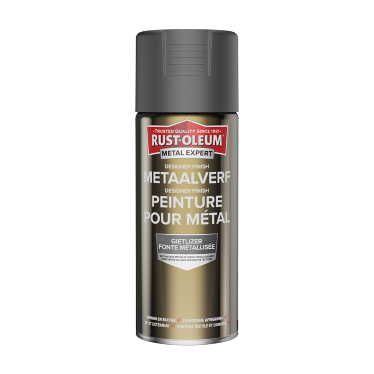 Rust-oleum 1071377 - pintura para metal - hierro fundido - 400m acabado de diseño experto en metal | 1 pieza
